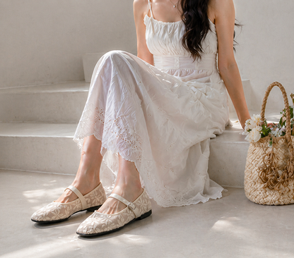 Velmora Noir Lace Mary Janes